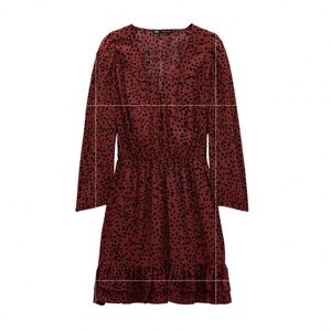 leopard burgundy dress